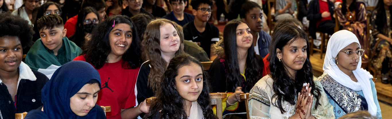 Pupils in church dressed up for Diversity Day.